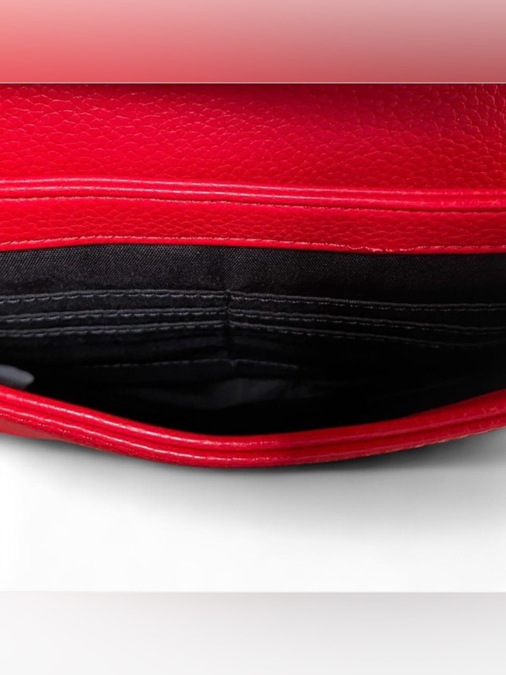 Calvin Klein Red Leather Crossbody with CK Emblem - Picture 8 of 8